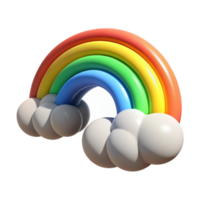 elegant minimalist Rainbow After Storm Fading Transparent Background Cutout detailed png