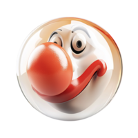 Smiling red clown nose a cheerful expression png