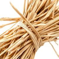 Bundle of straw tied together in a rustic presentation png
