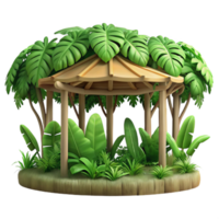 extraordinary artistic Rainforest Canopy Dense Vegetation Cutout Transparent Background professional png