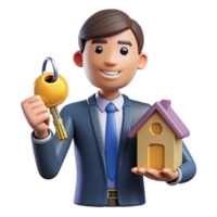 extraordinary minimalist Real Estate Agent with House Keys Cutout Element genuine png