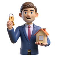 magnificent rustic Real Estate Agent with House Keys Cutout Element original png