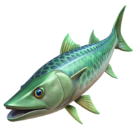 extraordinary abstract Realistic Barracuda with Transparent Background authentic png