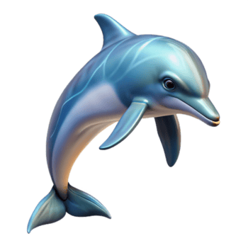 impressionante clássico realista golfinho pulando transparente fundo detalhado png