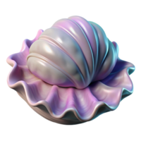 elegant minimalist Realistic Giant Clam with Transparent Background detailed png