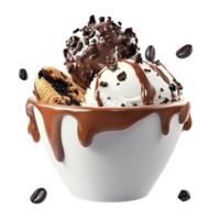 Ice cream sune topped chocolate cookies png