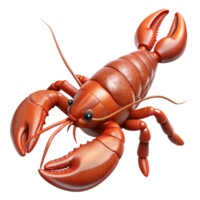 wonderful minimalist Realistic Lobster with Transparent Background authentic png
