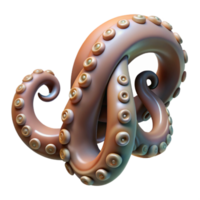 elegant abstract Realistic Octopus Tentacle with Transparent Background professional png