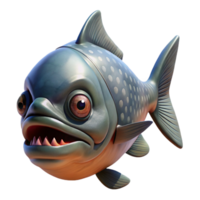 serene classic Realistic Piranha with Transparent Background png