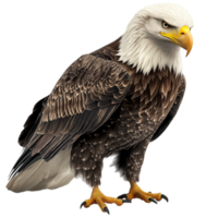 Powerful bald eagle sharp eyes strong wings png