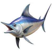 serene creative Realistic Swordfish with Transparent Background high resolution png