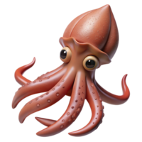 beautiful abstract Realistic Squid Cutout Isolated professional png
