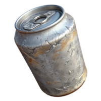 vibrant rustic Recycled Aluminum Can Crushed Transparent Background authentic png