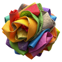 elegant rustic Recycled Fabric Scraps Colorful Isolated high quality png