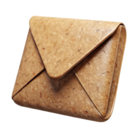 beautiful artistic Recycled Paper Envelope Kraft Texture Isolated Element high resolution png
