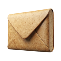 serene artistic Recycled Paper Envelope Kraft Texture Isolated Element detailed png