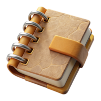 elegant rustic Recycled Paper Notebook Mockup Isolated genuine png
