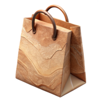 impressive minimalist Recycled Paper Shopping Bag Handles Transparent Background png
