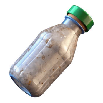 heiter modern recycelt Plastik Flasche klar mit Deckel ausgeschnitten Original- png