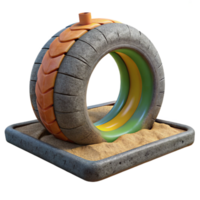 beautiful artistic Recycled Tire Playground Surface Transparent high quality png