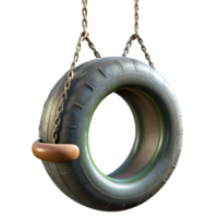wonderful classic Recycled Tire Swing Hanging Transparent Background detailed png