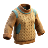dramatic minimalist Recycled Wool Sweater Cable Knit Design Cutout high resolution png