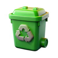 magnificent artistic Recycling Bin Icon Green Color Transparent Background high resolution png