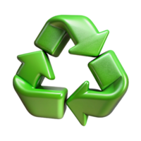 wonderful classic Recycling Symbol Green Color Transparent Background Cutout authentic png