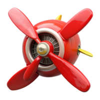 vibrant minimalist Red Airplane Propeller Front View Transparent Cutout png