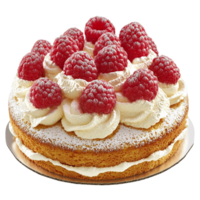 Beautiful raspberry cream cake layers of fluffy sponge berries png