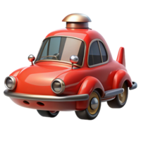 impressive creative Red Flying Car with Undercarriage Lights png