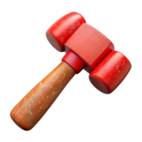 elegant creative Red Hammer Isolated Cutout with Realistic Texture high resolution png
