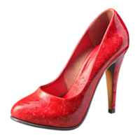 vibrant rustic Red High Heels Front View Isolated on Transparent Background premium png