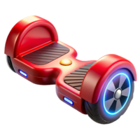 impressive classic Red Hoverboard with Trail Lights png