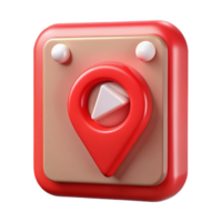 extraordinary artistic Red Navigation App Interface Transparent Cutout Element detailed png
