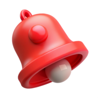 elegant traditional Red Notification Bell Icon for Online Updates Transparent Background genuine png
