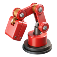 extraordinary abstract Red Robotic Arm Lifting Heavy Object Isolated high resolution png