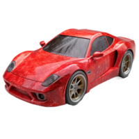 vibrant minimalist Red Sports Car Dynamic Angle Shot Cutout high resolution png
