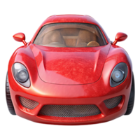 impressive traditional Red Sports Car Front View Isolated genuine png