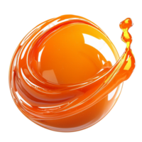 Glossy caramel swirl a texture amber color png