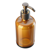 vibrant rustic Refill Bottle Amber Glass with Pump Isolated original png