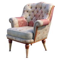 serene rustic Repurposed Chair Upcycled Furniture Vintage Style Transparent Background high resolution png