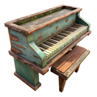 extraordinary rustic Repurposed Piano Shelf Upcycled Furniture Unique Design Transparent Background professional png