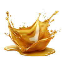 Golden splashing in mid air creating a mesmerizing shape png