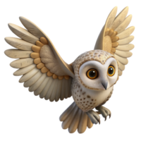 vibrant rustic Rescued Owl in Flight Wingspan View Transparent high quality png