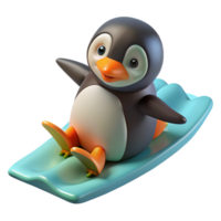 wonderful abstract Rescued Penguin Sliding on Ice Transparent high resolution png