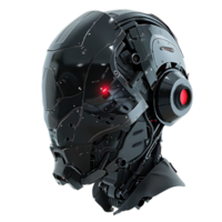 AI Robot Head Isolated on Transparent BackgroundAI Robot Head Isolated on Transparent Background png