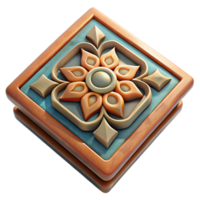magnificent artistic Restored Ceramic Tile Cutout Decorative Pattern high resolution png