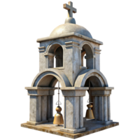 stunning modern Restored Church Bell Tower Tall Structure Transparent Background premium png