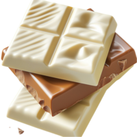 Stack of milk white chocolate bars a creamy texture png